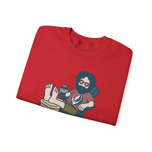 Grateful Dead - Stay Cool, Jerry Life is dead. Crewneck Sweatshirt - StealieShop